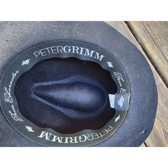 Peter Grimm True Character Black Southwestern Boho Wool Felt Floppy Hat - Picture 11 of 11